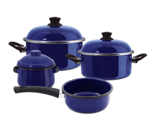 Jogo de Panelas Ewel 4 Peças - Azul