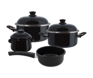 Jogo de Panelas Ewel 4 Peças - Preto