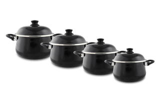 Jogo de Panelas Linha Mãe Ágata 4 peças - Preto