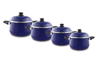 Jogo de Panelas Linha Mãe Ágata 4 peças - Azul