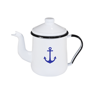 Cafeteira Esmaltada Tradicional - nº 12 - Branca Âncora - 1100 ml (À LA GARÇONNE + EWEL)