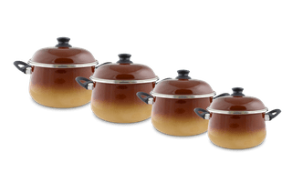 Jogo de Panelas Linha Mãe Ágata 4 peças - Marrom