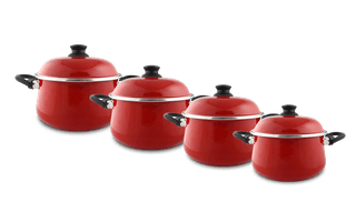 Jogo de Panelas Linha Mãe Ágata 4 peças - Vermelho