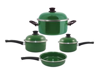 Conjunto de Panelas Esmaltadas – 04 pçs – Verde (EWEL)