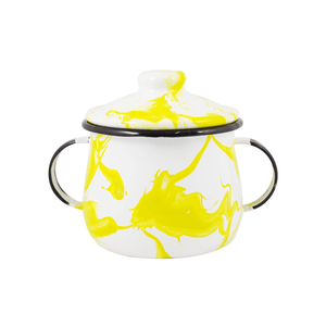 Açucareiro Esmaltado - n° 8 - Amarelo - 380 ml (EWEL Coleção Marmorizada)