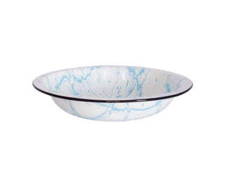 Bacia Esmaltada - Azul Claro - (EWEL Coleção Marmorizada)