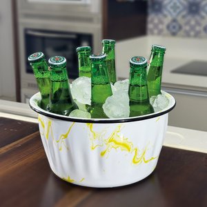 Champanheira Esmaltada - n° 26 - Amarelo (EWEL Coleção Marmorizada)