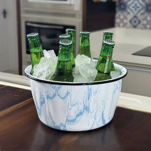 Champanheira Esmaltada - n° 26 - Azul Claro (EWEL Coleção Marmorizada)