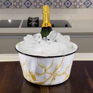 Champanheira Esmaltada - n° 26 - Marrom (EWEL Coleção Marmorizada)