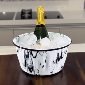 Champanheira Esmaltada - n° 26 - Preto (EWEL Coleção Marmorizada)