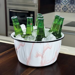 Champanheira Esmaltada - n° 26 - Rosa Claro (EWEL Coleção Marmorizada)