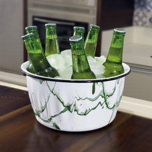 Champanheira Esmaltada - n° 26 - Verde (EWEL Coleção Marmorizada)