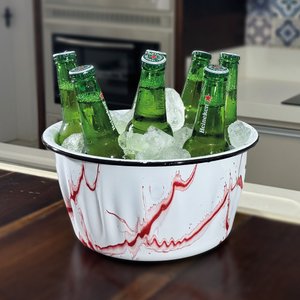 Champanheira Esmaltada - n° 26 - Vermelho (EWEL Coleção Marmorizada)