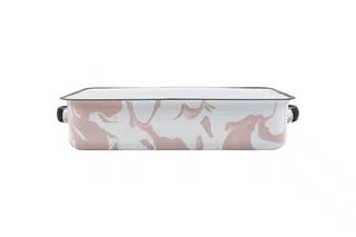 Bandeja Multiuso Retangular - Rosa Clara - G (EWEL Coleção Marmorizada)