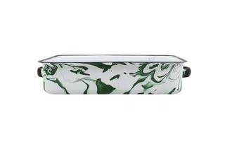 Bandeja Multiuso Retangular -Verde - G (EWEL Coleção Marmorizada)