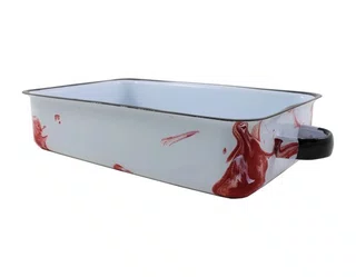 Bandeja Multiuso Retangular - Vermelha - G (EWEL Coleção Marmorizada)