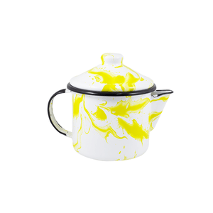 Bule para Chá Esmaltado - nº 10 - Amarelo - 600 ml (EWEL Coleção Marmorizada)