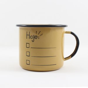 Caneca Esmaltada Agenda Marrom - EWEL