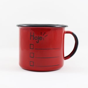 Caneca Esmaltada Agenda Vermelha - EWEL