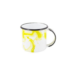 Caneca Esmaltada Amarela - EWEL Coleção Marmorizada