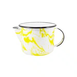 Caneca Esmaltada com Bico - nº 10 - Amarelo - 600 ml (EWEL Coleção Marmorizada)