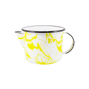 Caneca Esmaltada com Bico - nº 12 - Amarela - 1000 ml (EWEL Coleção Marmorizada)