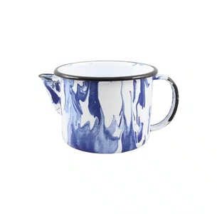 Caneca Esmaltada com Bico - nº 10 - Azul - 600 ml (EWEL Coleção Marmorizada)
