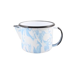 Caneca Esmaltada com Bico - nº 12 - Azul Claro - 1000 ml (EWEL Coleção Marmorizada)