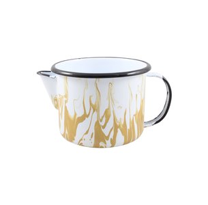 Caneca Esmaltada com Bico - nº 12 - Marrom - 1000 ml (EWEL Coleção Marmorizada)