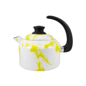 Chaleira Esmaltada - nº 14 - Amarela - 1500 ml (EWEL Coleção Marmorizada)
