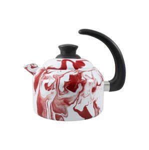 Chaleira Esmaltada - nº 14 - Vermelha - 1500 ml (EWEL Coleção Marmorizada)