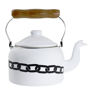 Chaleira Esmaltada Tradicional - nº 16 - Branco Corrente - 1800 ml (À LA GARÇONNE + EWEL)