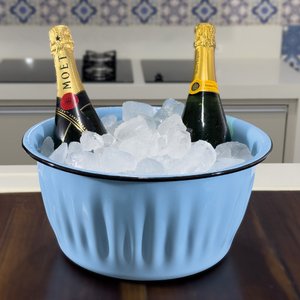 Champanheira Esmaltada - n° 34 - Azul Claro