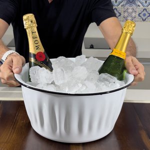 Champanheira Esmaltada - n° 34 - Branco