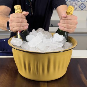 Champanheira Esmaltada - n° 34 - Marrom