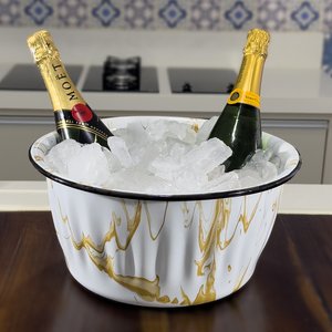 Champanheira Esmaltada - n° 34 - Marrom (EWEL Coleção Marmorizada)