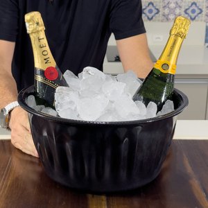 Champanheira Esmaltada - n° 34 - Preto