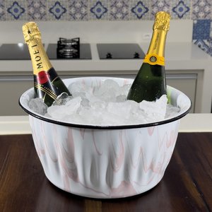 Champanheira Esmaltada - n° 34 - Rosa Claro (EWEL Coleção Marmorizada)