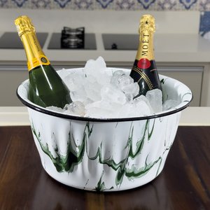 Champanheira Esmaltada - n° 34 - Verde (EWEL Coleção Marmorizada)