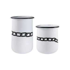 Conjunto Porta Utensílios – 2 pçs – Branco Corrente (À LA GARÇONNE + EWEL)