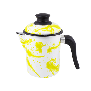 Leiteira Esmaltada - nº 10 - Amarela - 900 ml (EWEL Coleção Marmorizada)