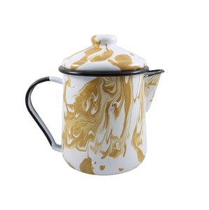 Leiteira Esmaltada Tradicional - nº 12 - Marrom - 1000 ml (EWEL Coleção Marmorizada)