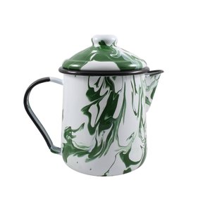 Leiteira Esmaltada Tradicional - nº 12 - Verde - 1000 ml (EWEL Coleção Marmorizada)