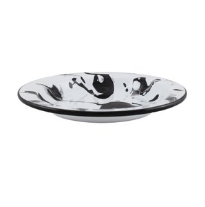 Prato Esmaltado Fundo - nº 22 - Preto - 500 ml (EWEL Coleção Marmorizada)