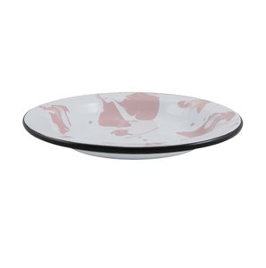 Prato Esmaltado Fundo - nº 22 - Rosa Claro - 500 ml (EWEL Coleção Marmorizada)