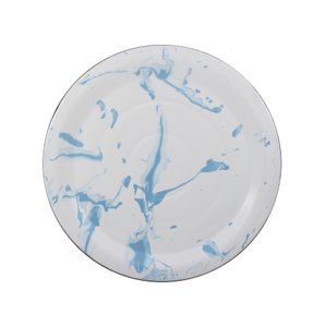 Prato Esmaltado para bolo  - nº 32 - Azul Claro - 700 ml (EWEL Coleção Marmorizada)