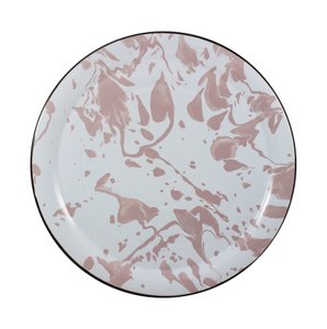 Prato Esmaltado para bolo  - nº 39 - Rosa Claro - 1.000 ml (EWEL Coleção Marmorizada)