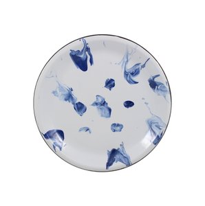 Prato Esmaltado Raso - nº 26 - Azul - 700 ml (EWEL Coleção Marmorizada)