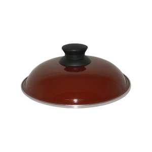 Tampa Pomel em Nylon Antitérmico e Acabamento Inox - Marrom