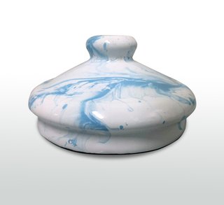 Tampa Pomel Esmaltado - Azul Claro Marmorizado